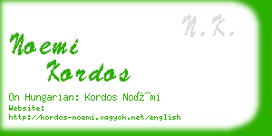 noemi kordos business card